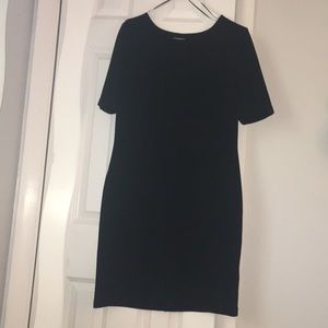 Black ribbed Mario Serrani dress